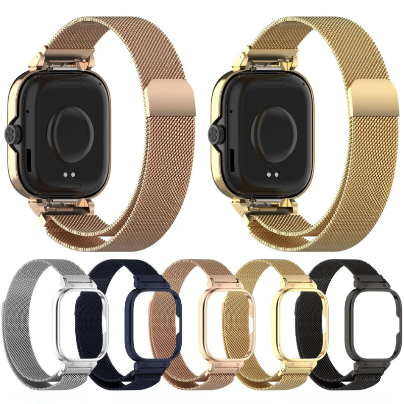 Metal Case+Milanese Loop Strap - Milanese Loop Magnetic avis et prix