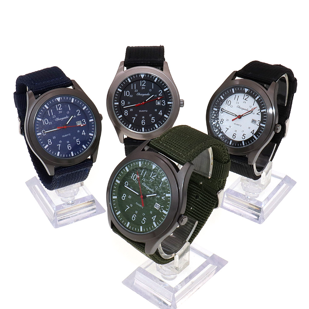 Luxury Men's Quartz Watch Spor - Canvas Strap Watch avis et prix