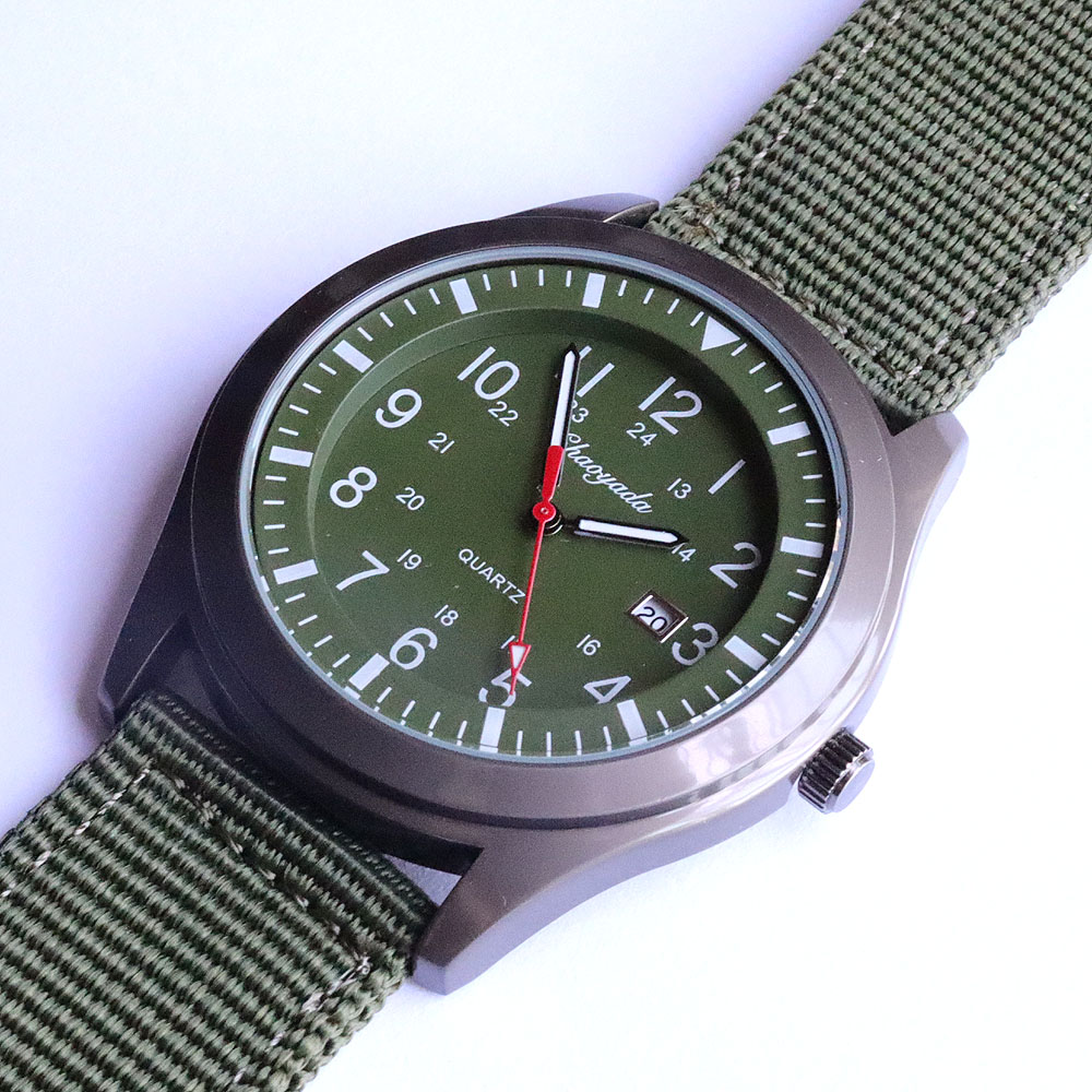 Luxury Men's Quartz Watch Spor - Canvas Strap Watch avis et prix