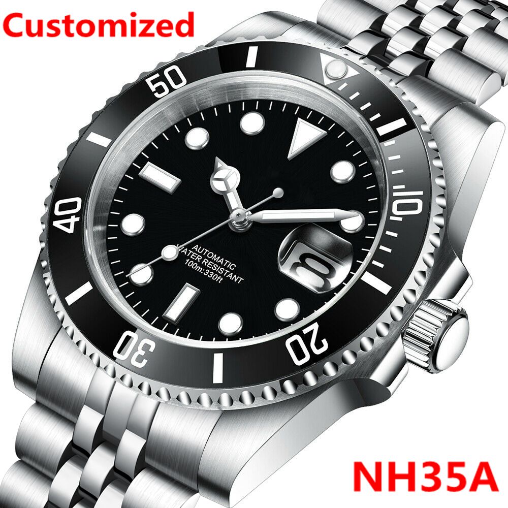 DIY Logo 40MM Dive Watch NH35  - Stainless Bracelet Diver avis et prix