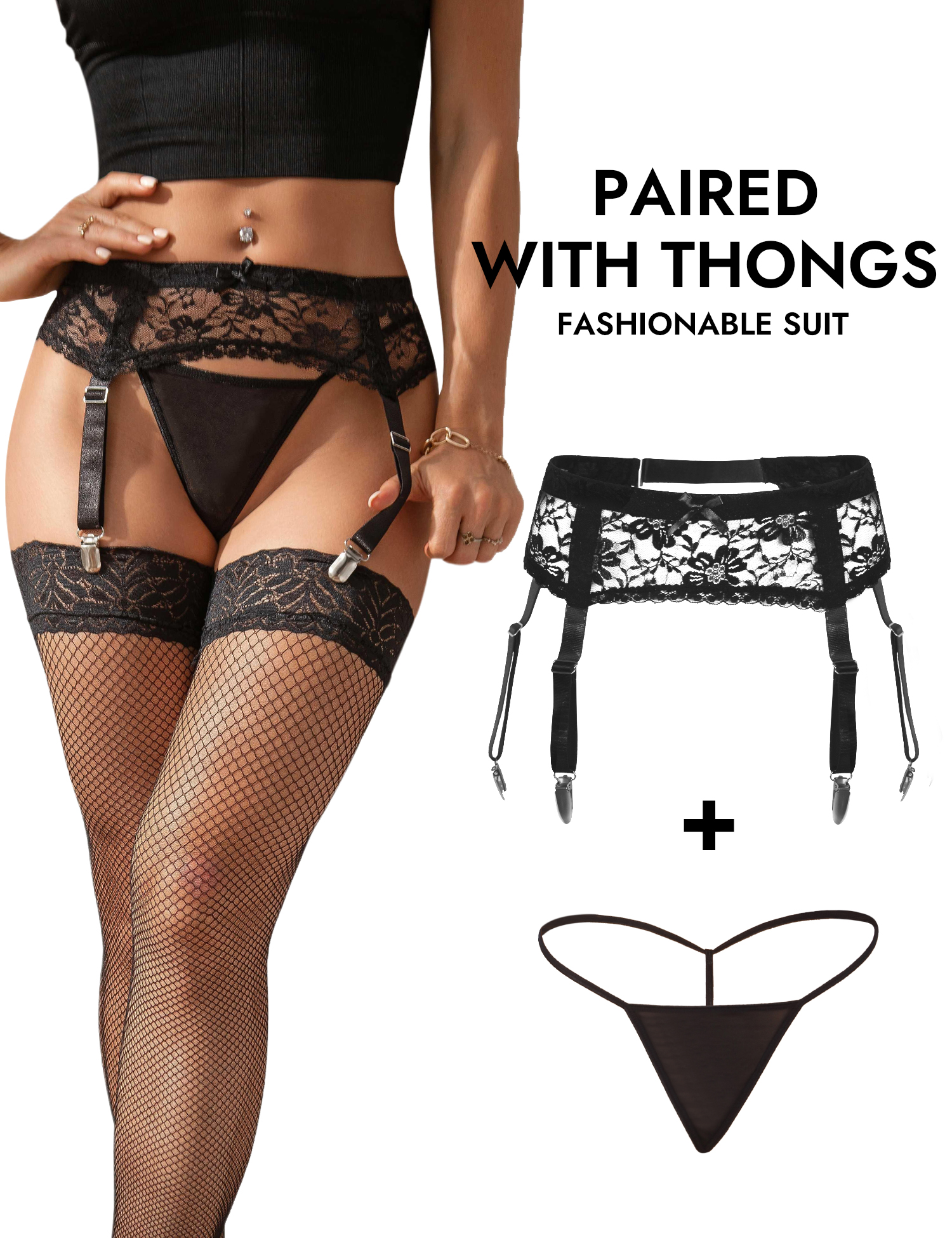 Comeondear Women Floral Lace G - Mesh Strap Metal avis et prix