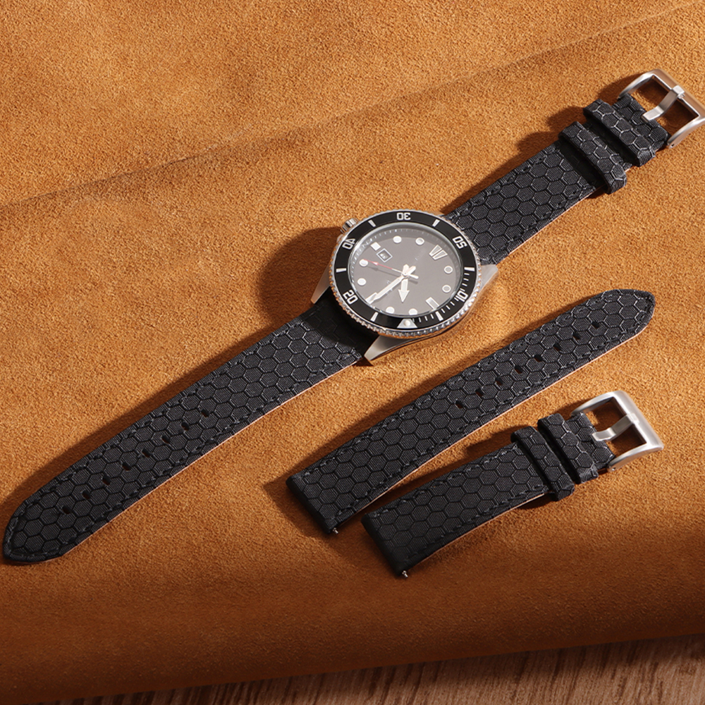 20mm 22mm Smooth Genuine Nylon - Perlon Strap Woven avis et prix