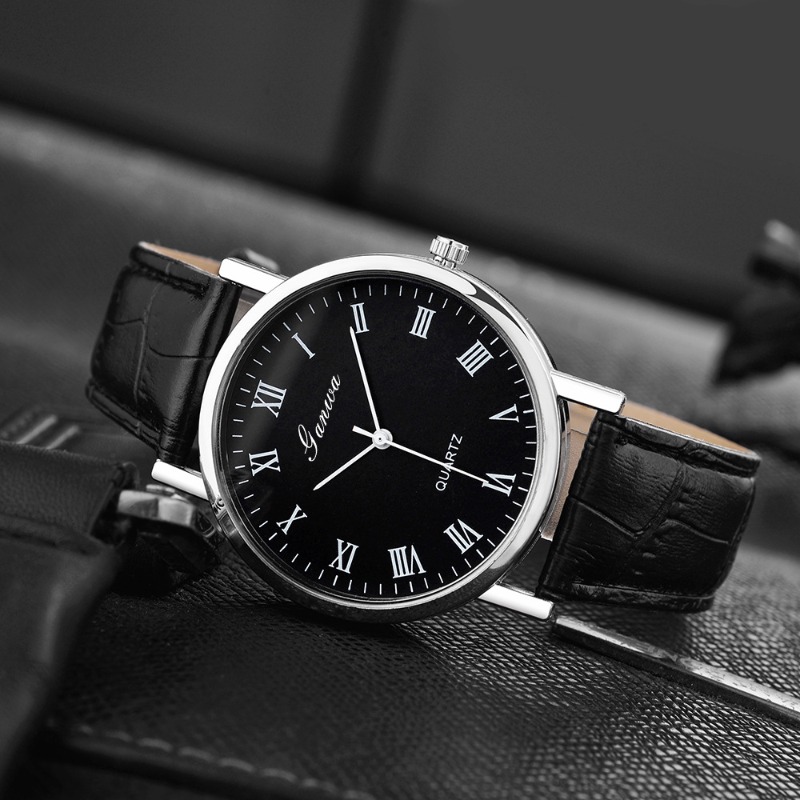 Men's Watch Fashion Arabic Qua - Leather Watch Band Men avis et prix