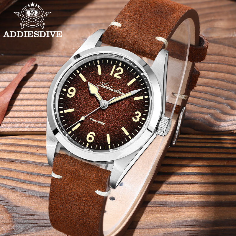ADDIESDIVE Japan 2035 Super Lu - Suede Strap Watch avis et prix