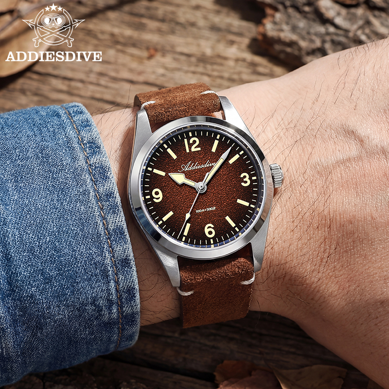 ADDIESDIVE Japan 2035 Super Lu - Suede Strap Watch avis et prix