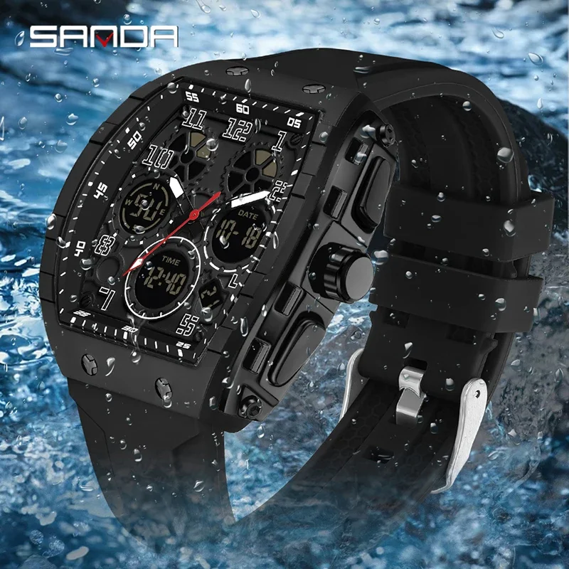 SANDA 6157 New Fashion Men's E - Rubber Strap Diver avis et prix