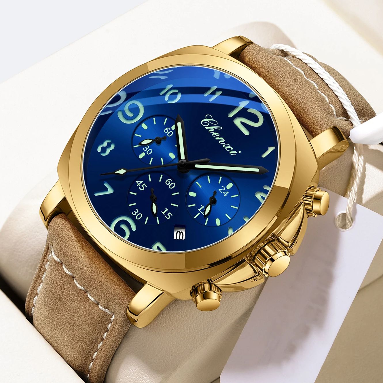 CHENXI Men Watch Multifunction - Leather Watch Band Men avis et prix