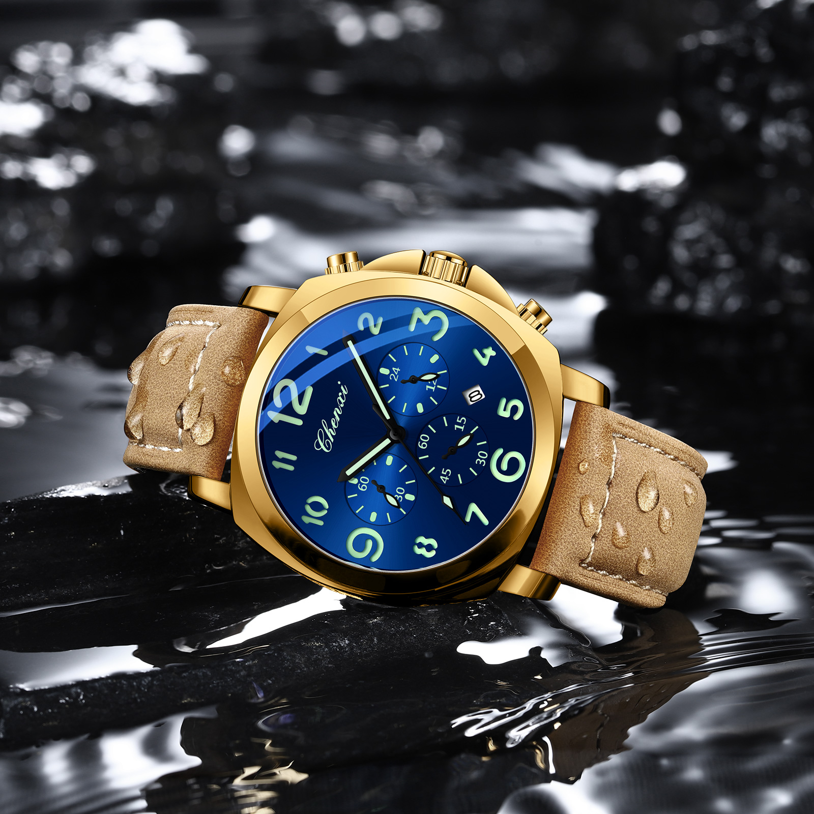CHENXI Men Watch Multifunction - Leather Watch Band Men avis et prix