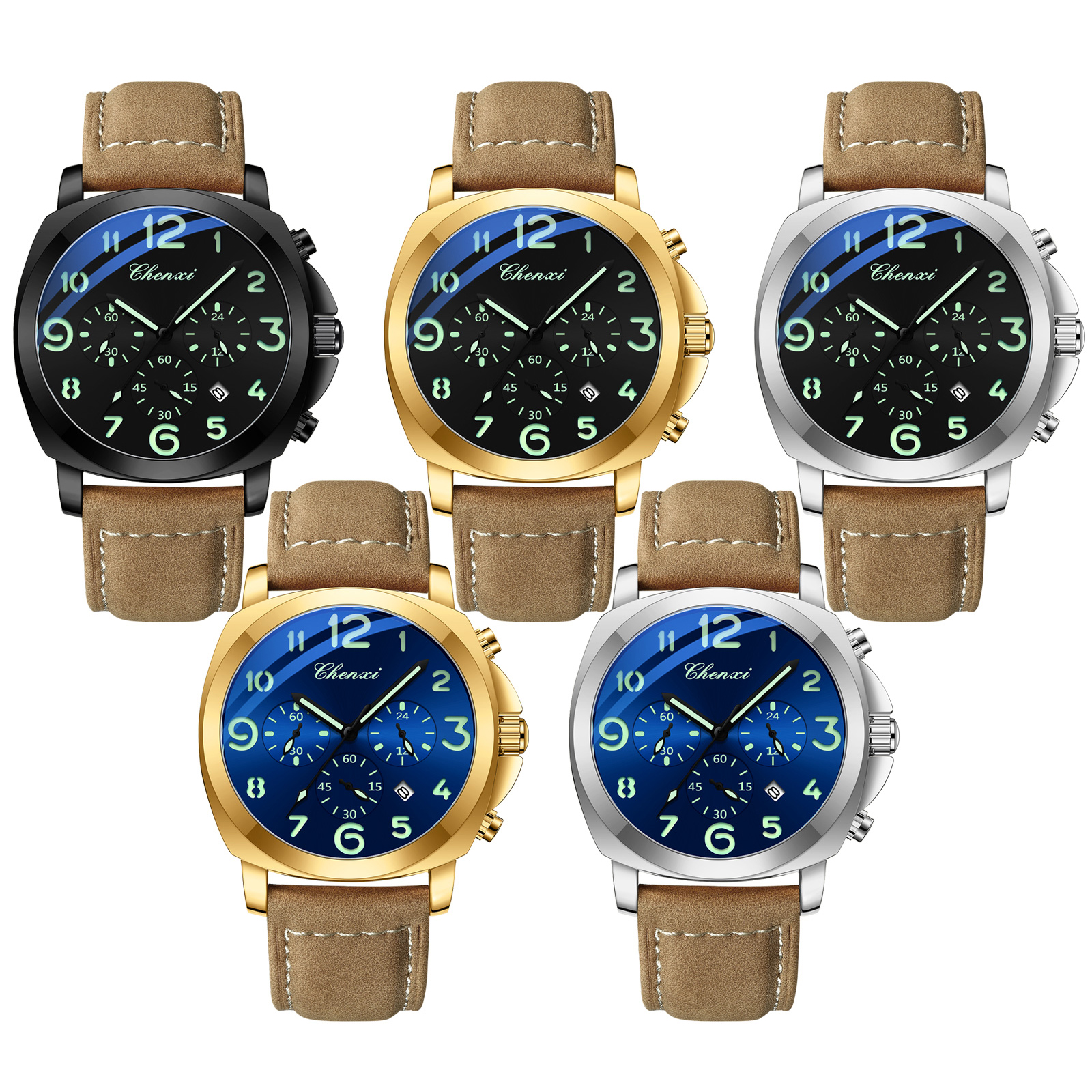 CHENXI Men Watch Multifunction - Leather Watch Band Men avis et prix