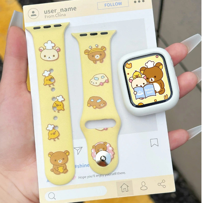 Cute Rilakkuma Print Silicone  - Silicone Band Women avis et prix