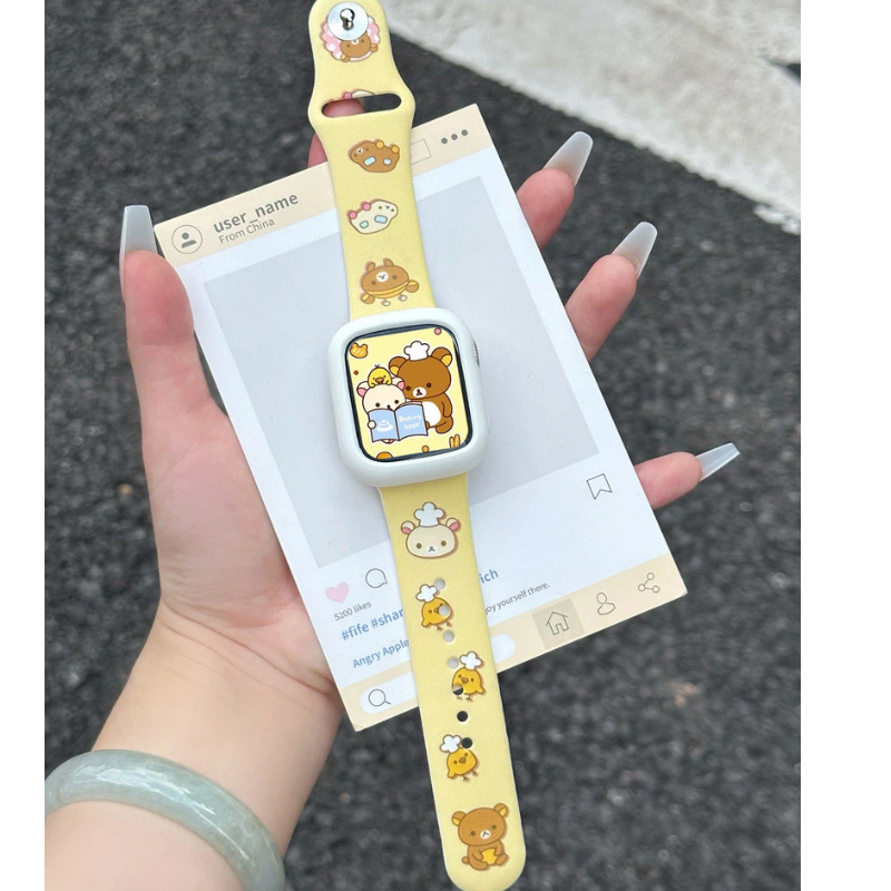 Cute Rilakkuma Print Silicone  - Silicone Band Women avis et prix