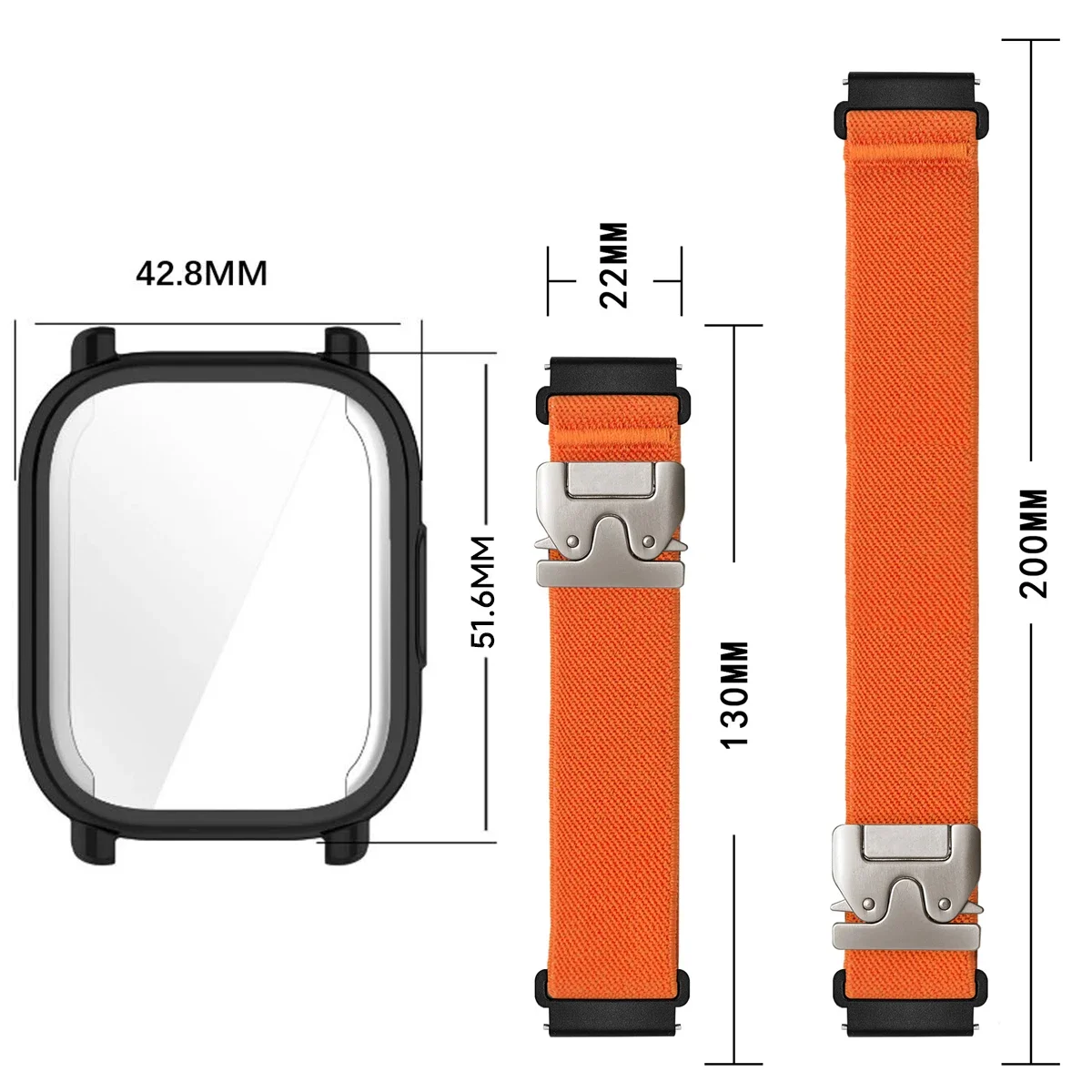 Nylon Straps+ TPU case for Red - Parachute Strap Elastic avis et prix