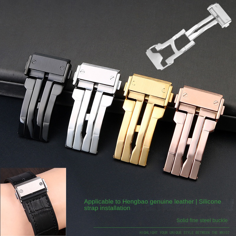 18 22mm Solid Stainless Steel  - Leather Watch Band Men avis et prix