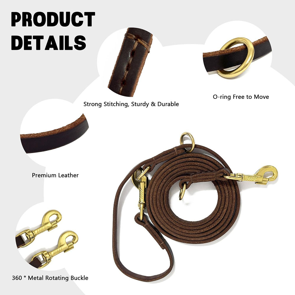 Multi Function Leather Dog Lea - Leather Strap Quick Release avis et prix