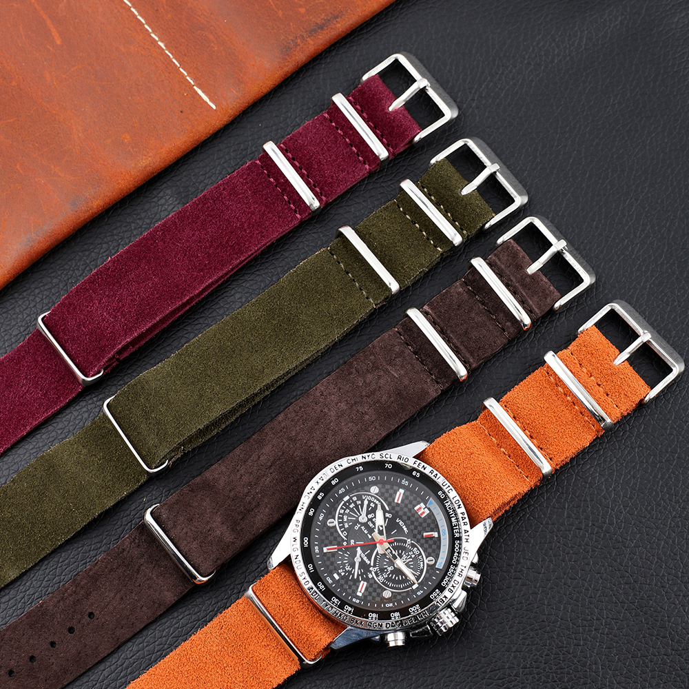 18mm 20mm 22mm Vintage Soft Su - Suede Strap Watch avis et prix