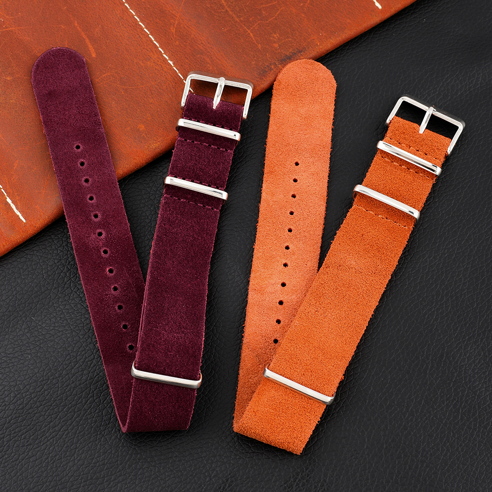 18mm 20mm 22mm Vintage Soft Su - Suede Strap Watch avis et prix