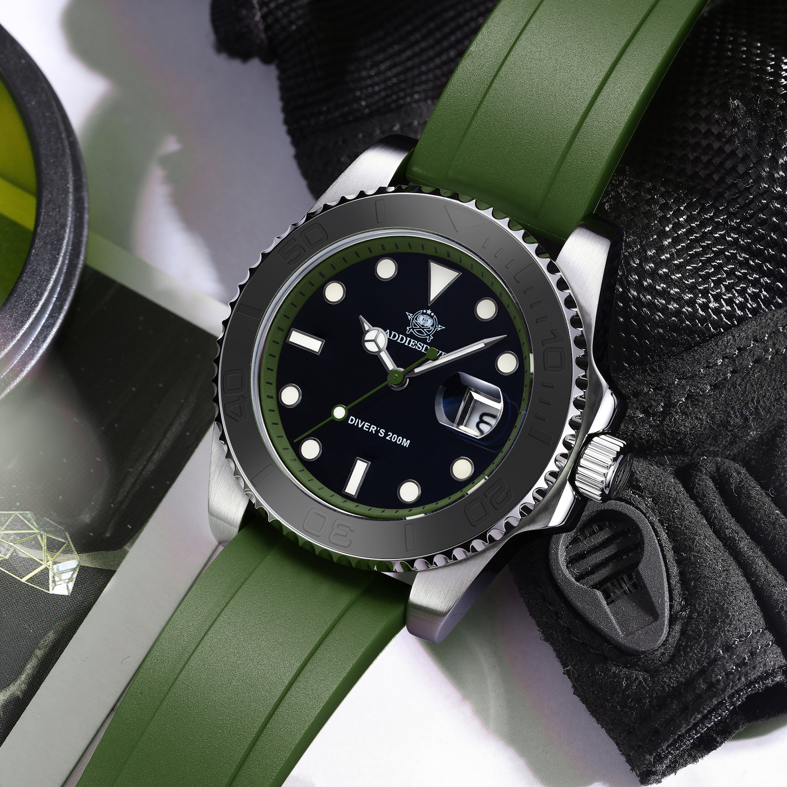 ADDIESDIVE Rotatable Ceramic B - Rubber Strap Diver avis et prix