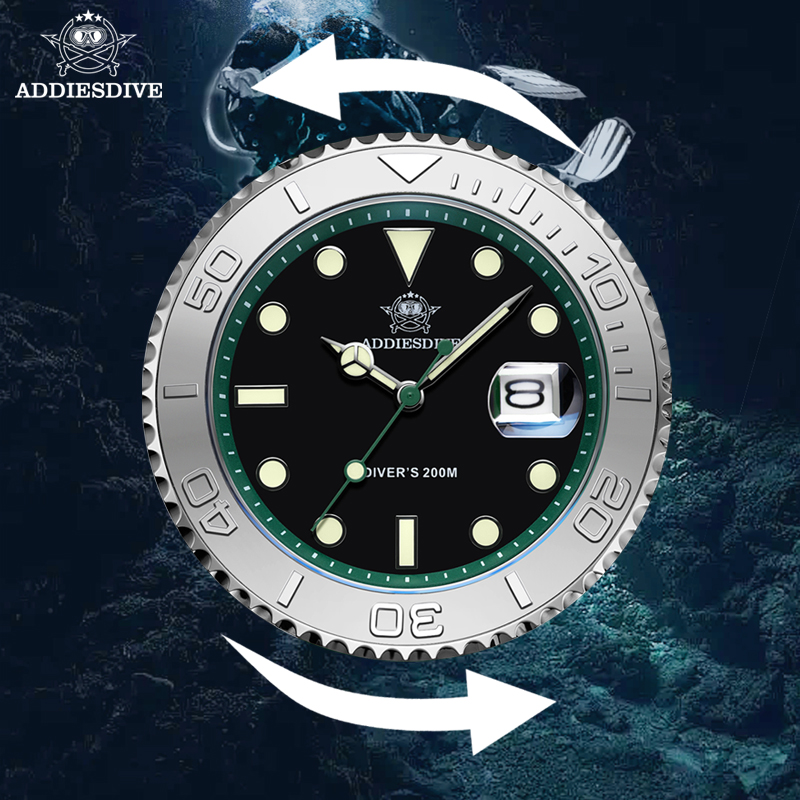 ADDIESDIVE Rotatable Ceramic B - Rubber Strap Diver avis et prix