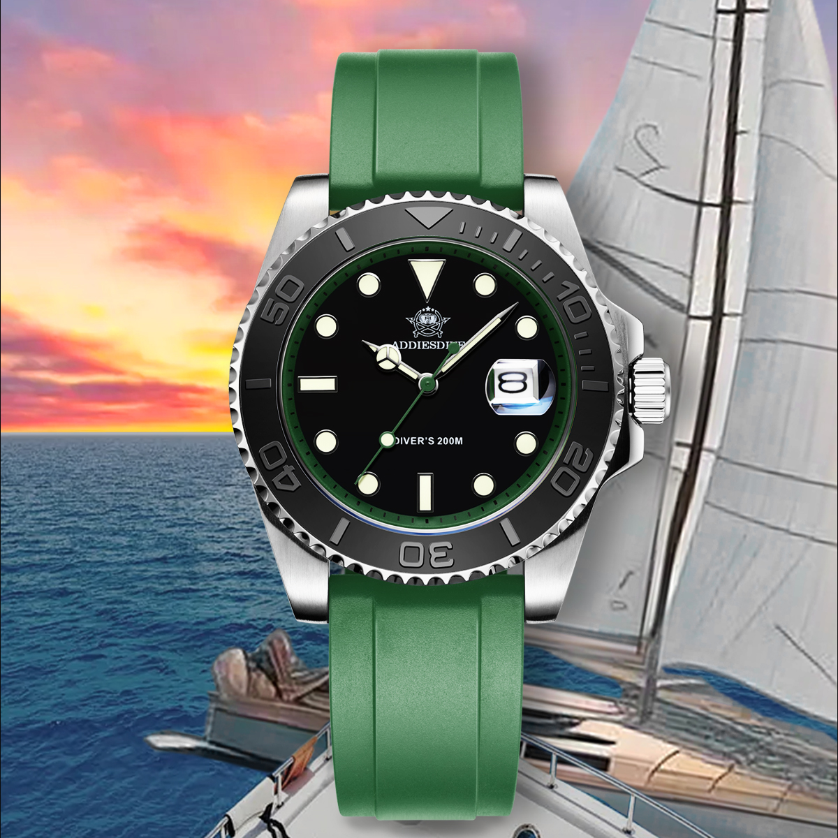 ADDIESDIVE Rotatable Ceramic B - Rubber Strap Diver avis et prix