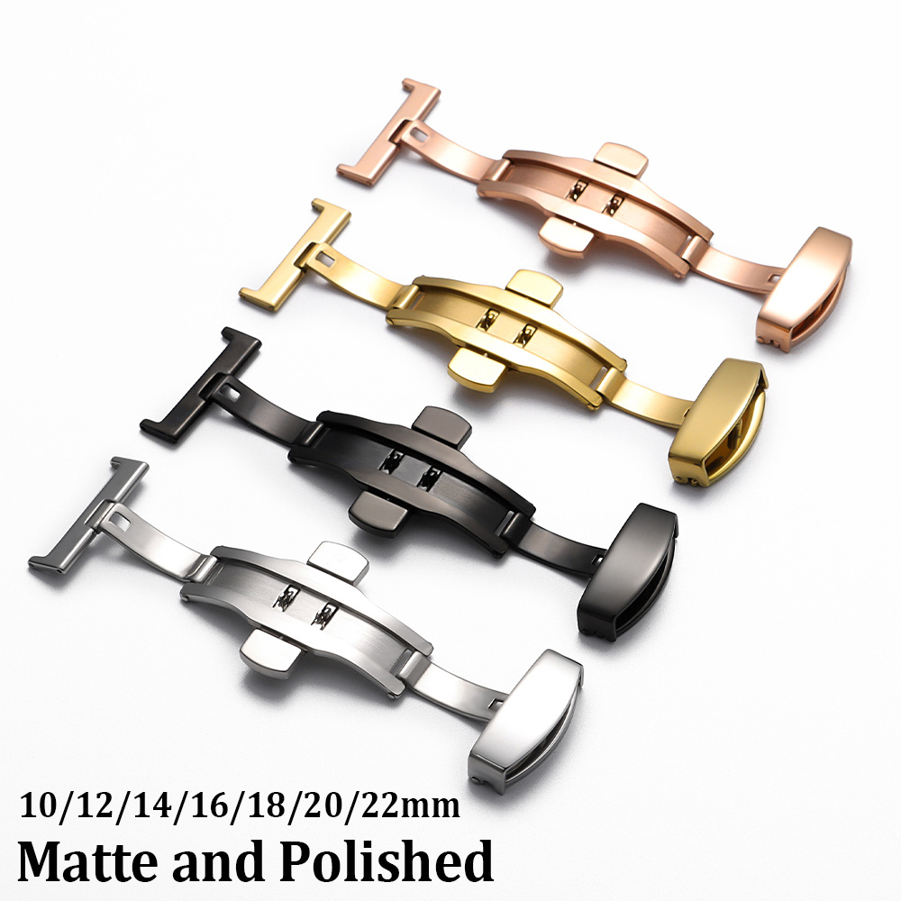 10/12/14/16/18/20/22mm Polishe - Butterfly Clasp Deployant avis et prix