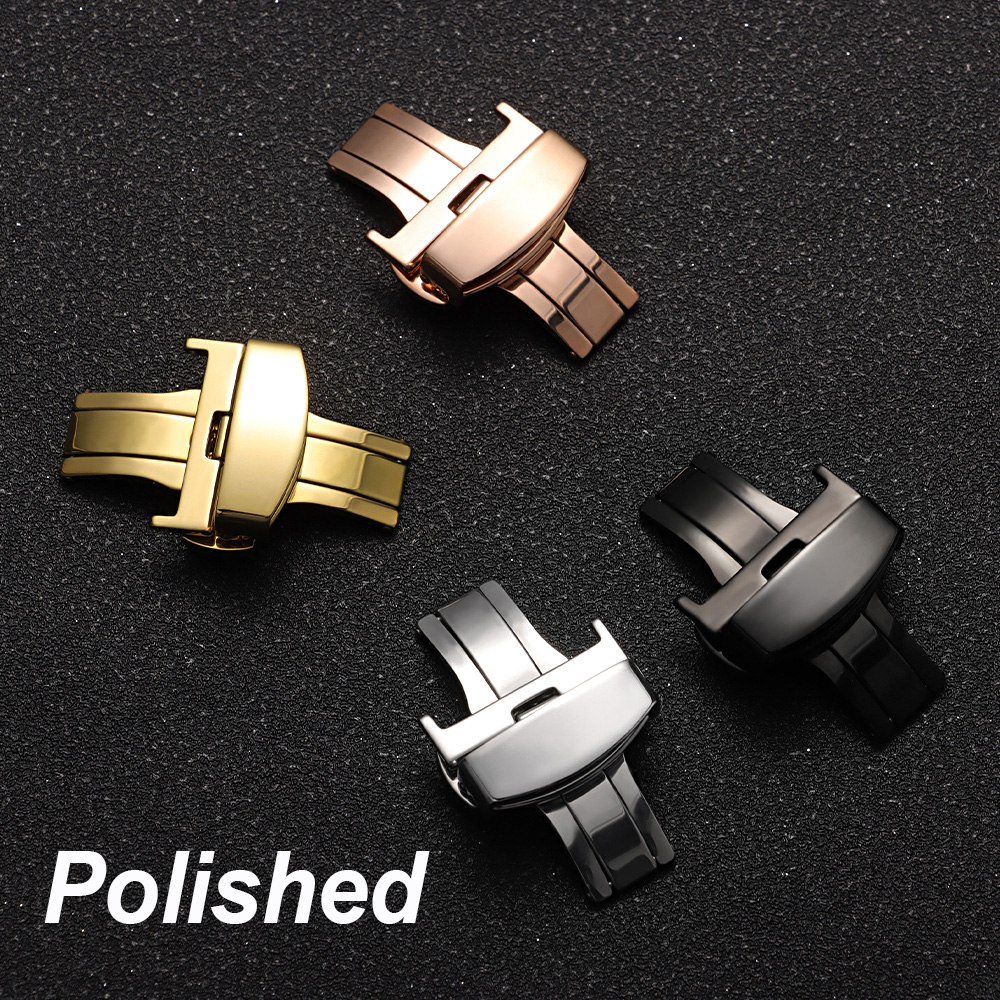 10/12/14/16/18/20/22mm Polishe - Butterfly Clasp Deployant avis et prix
