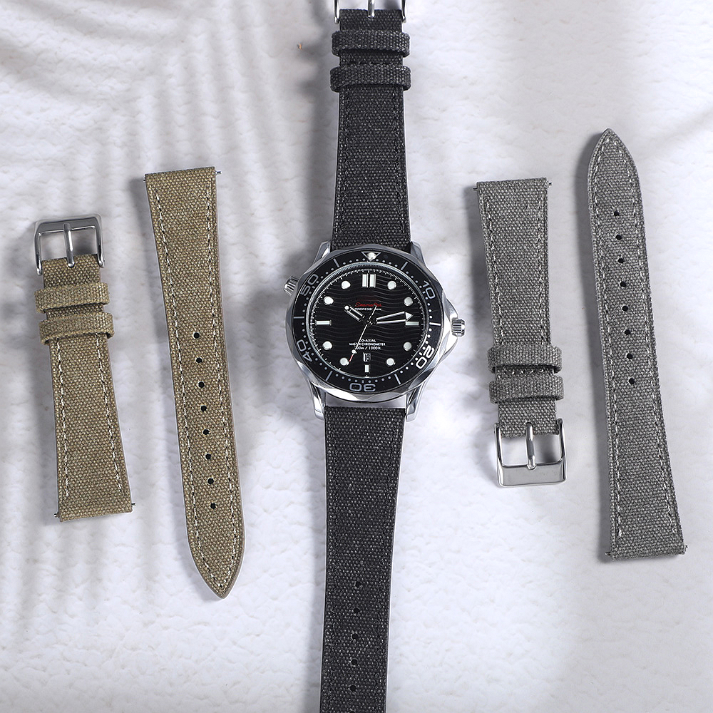 Handcrafted Slim Watch Strap 2 - Canvas Strap Watch avis et prix