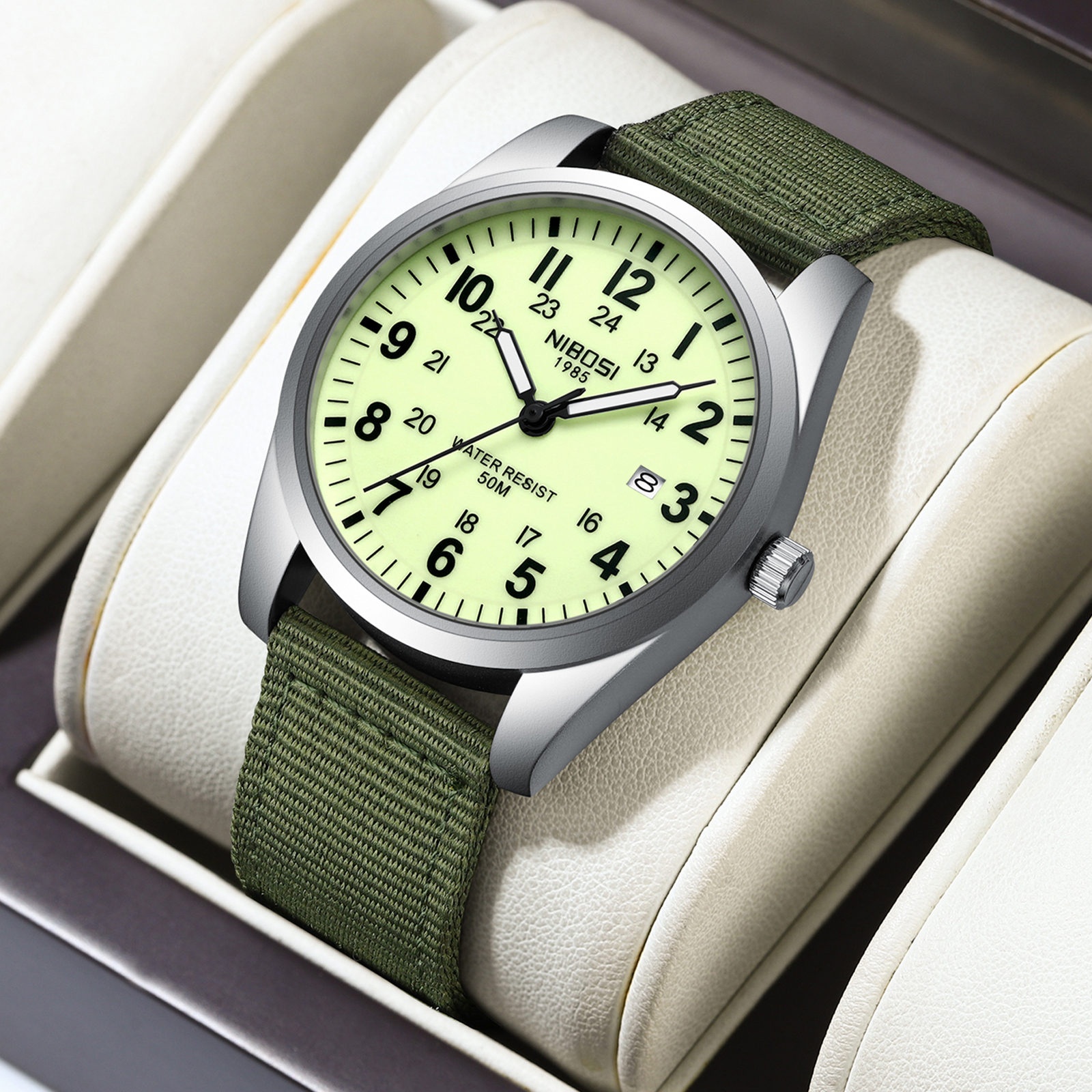 NIBOSI Mens Watches Analog Mil - Tropic Strap Vintage avis et prix