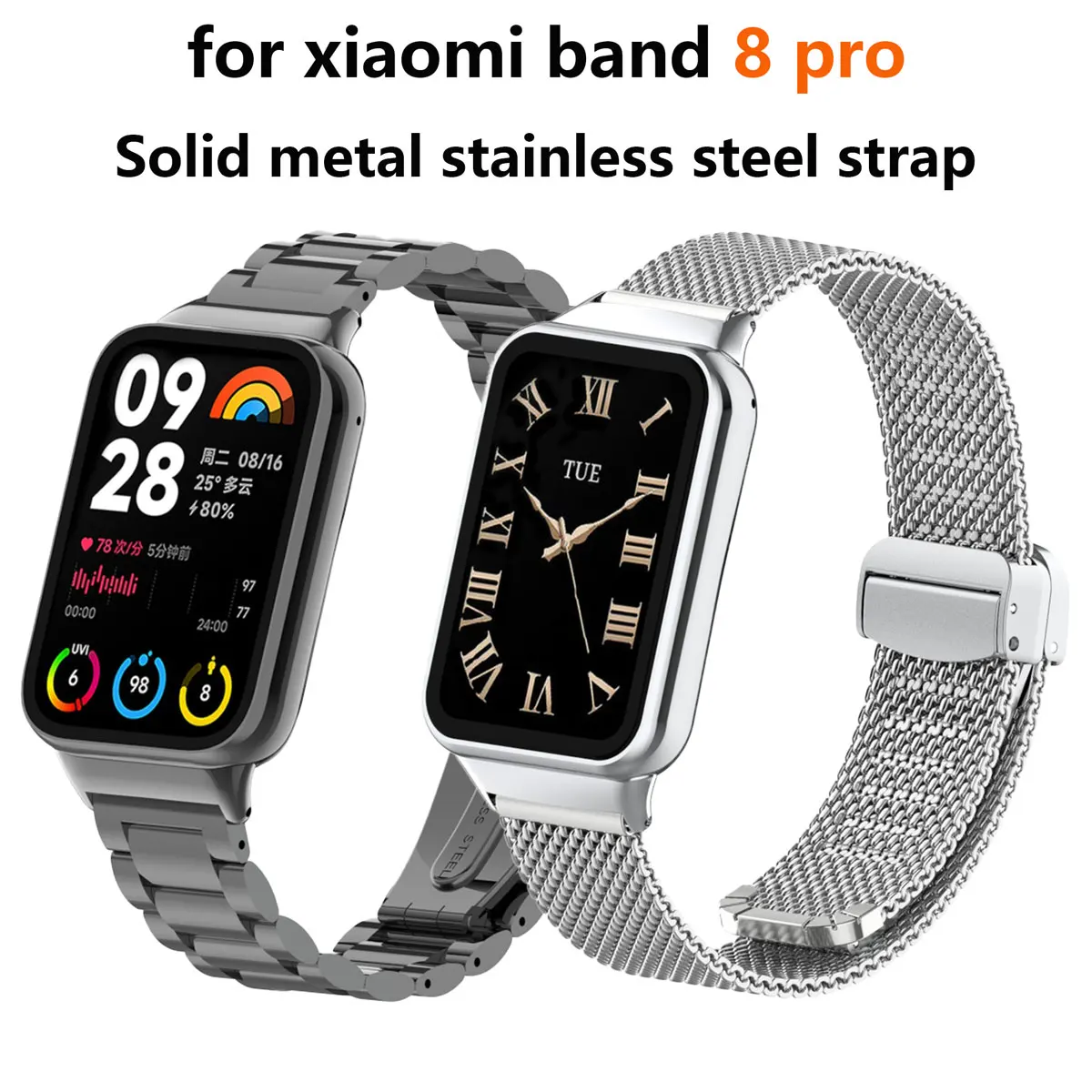 Suitable for Xiaomi band 8pro  - Mesh Strap Metal avis et prix