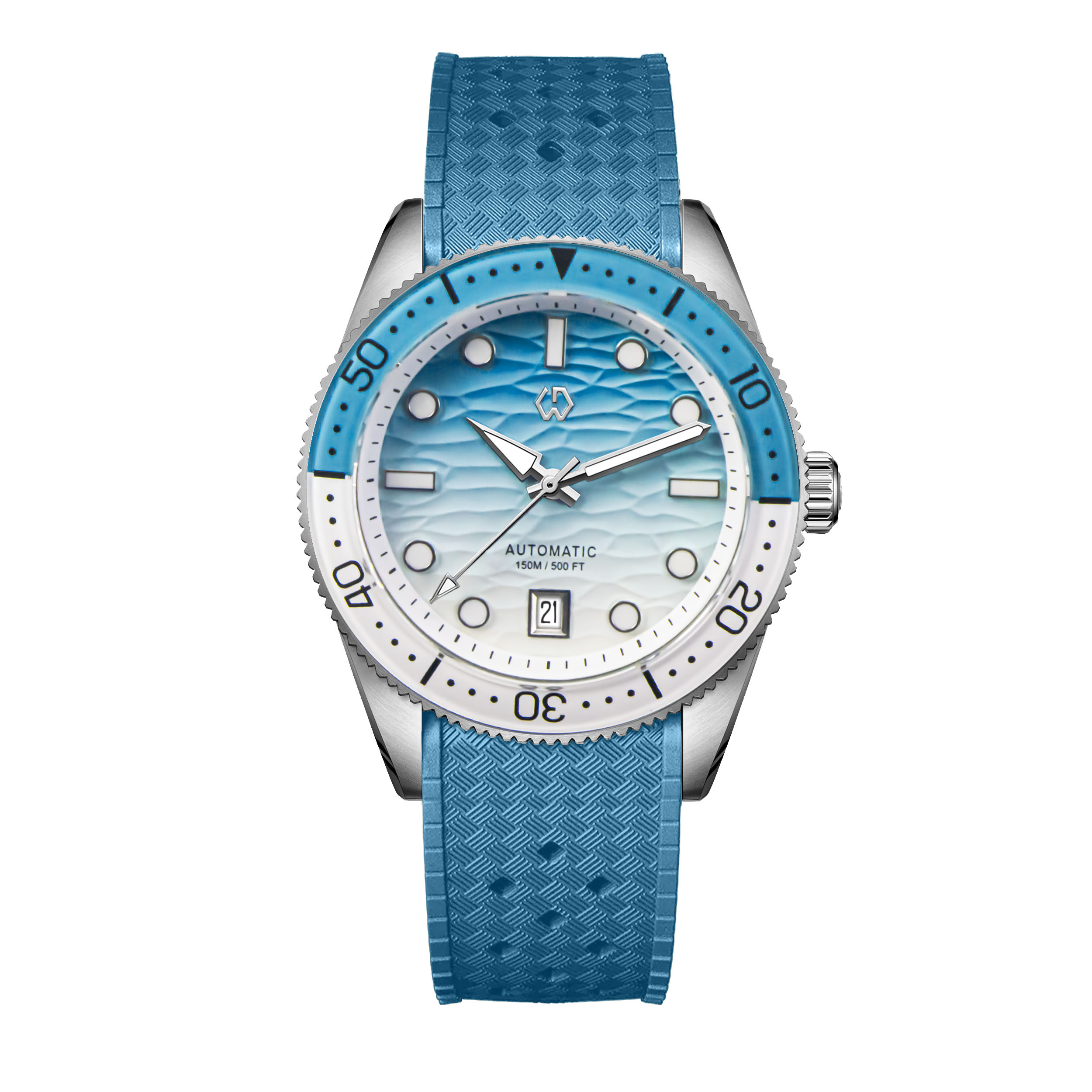 40mm Diver Watch Texture Men's - Rubber Strap Diver avis et prix