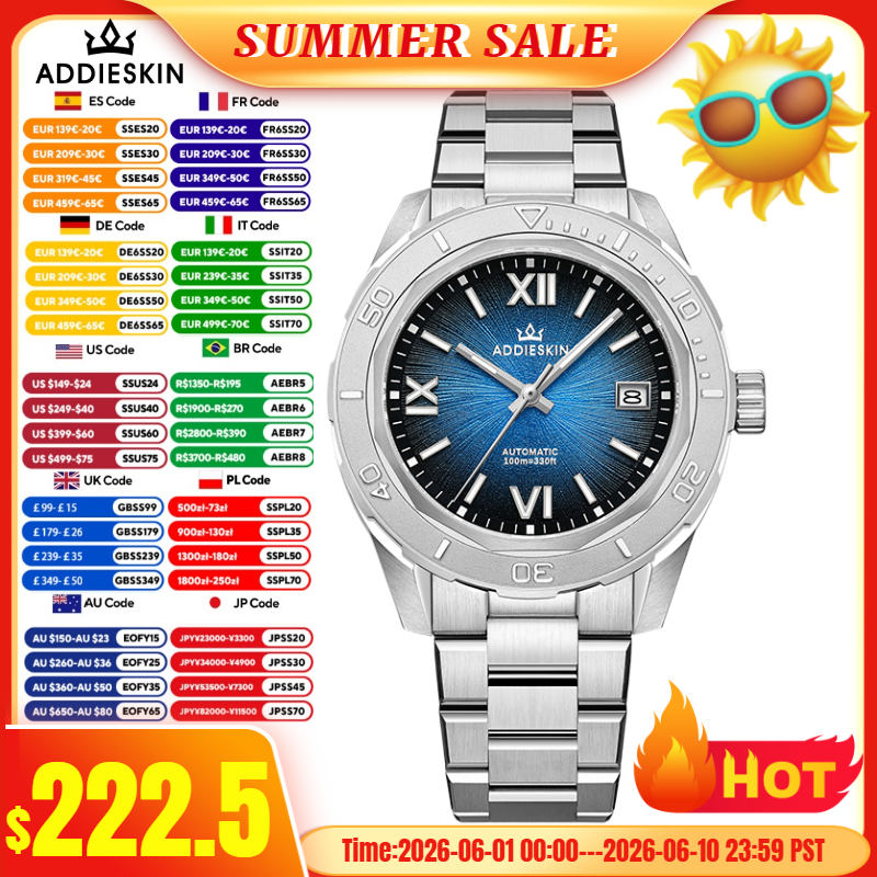 AddiesKin K002 Automatic Mecha - Stainless Bracelet Diver avis et prix