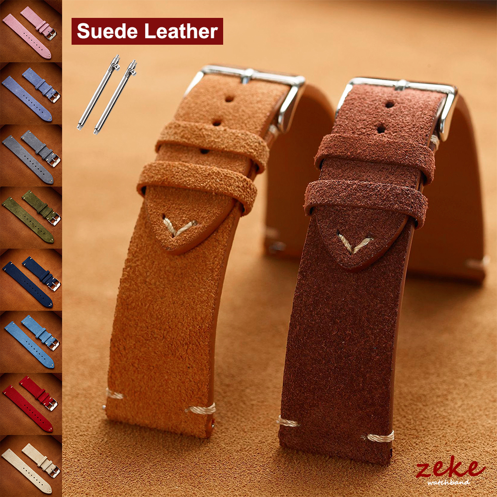 Brown Genuine Leather Watch Ba - Suede Strap Watch avis et prix