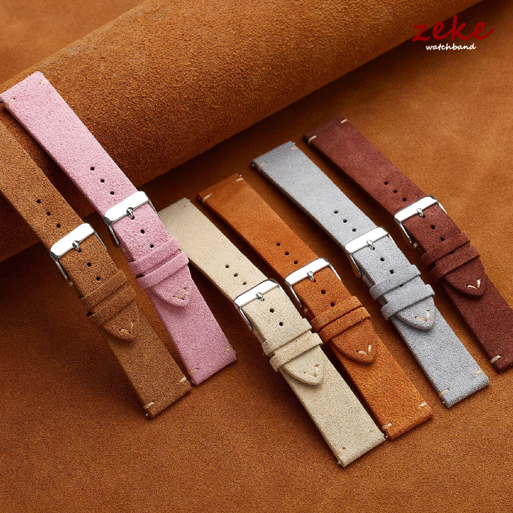 Brown Genuine Leather Watch Ba - Suede Strap Watch avis et prix