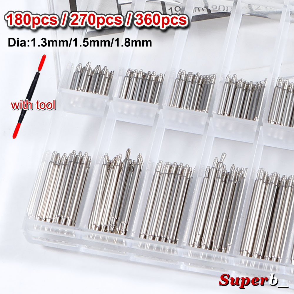 360pcs Dia 1.3mm/1.5mm/1.8mm S - Spring Bar Tool Set avis et prix