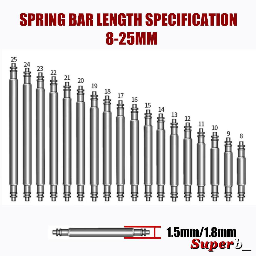 360pcs Dia 1.3mm/1.5mm/1.8mm S - Spring Bar Tool Set avis et prix