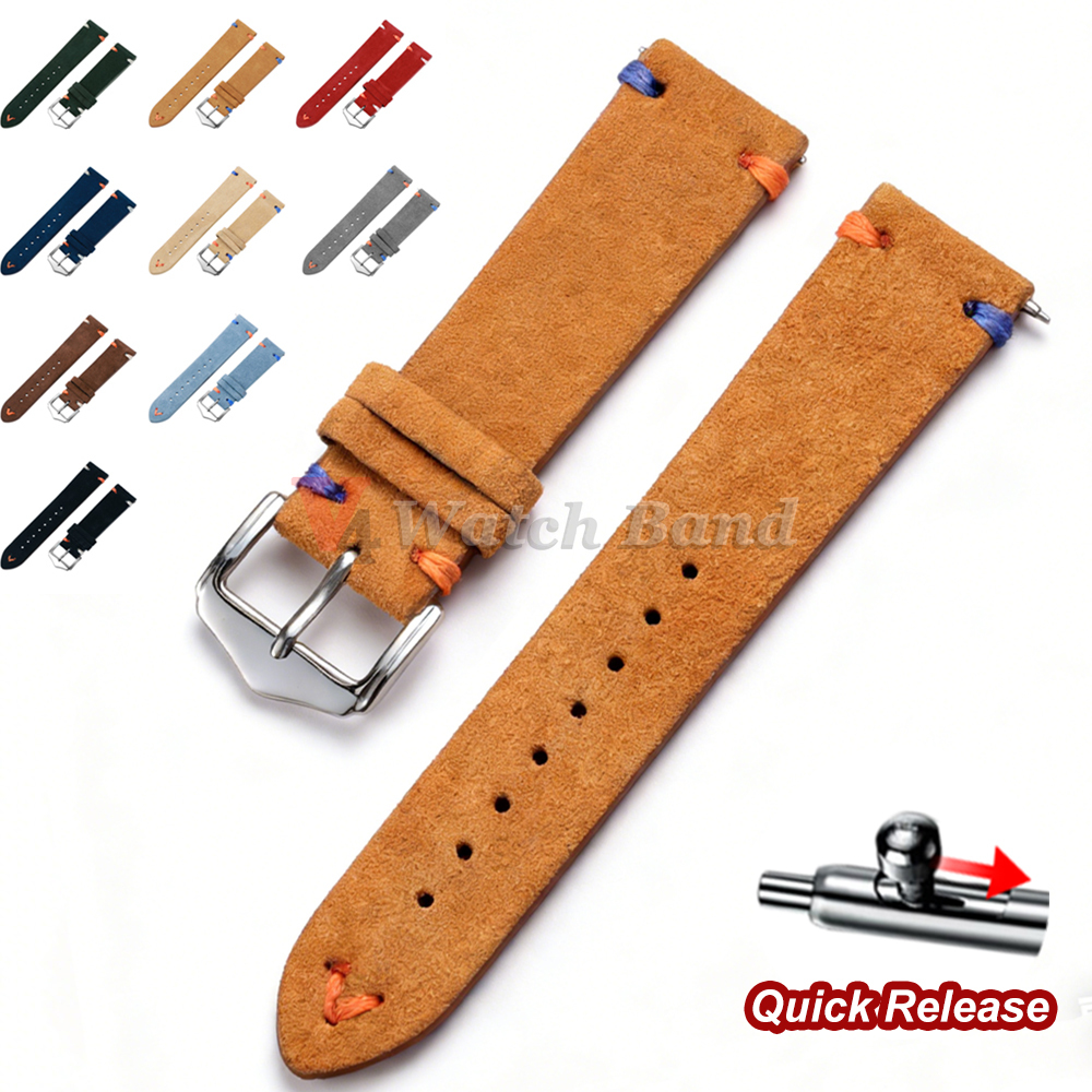 18mm 20mm 22mm Vintage Suede L - Suede Strap Watch avis et prix