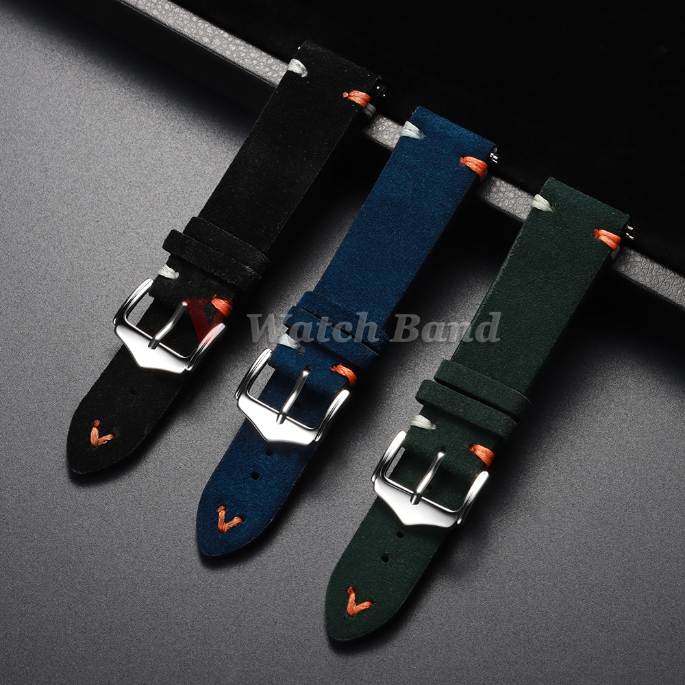 18mm 20mm 22mm Vintage Suede L - Suede Strap Watch avis et prix