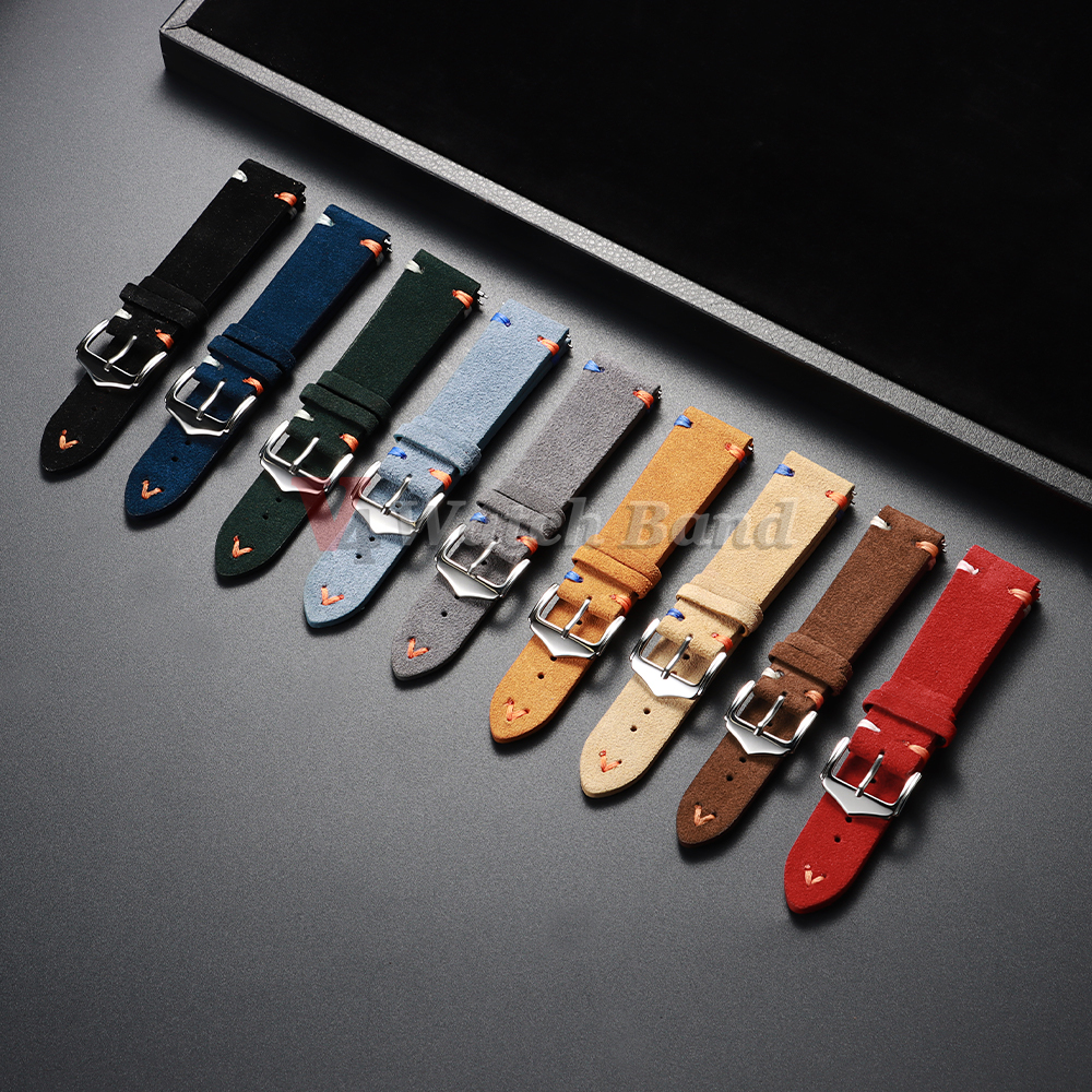 18mm 20mm 22mm Vintage Suede L - Suede Strap Watch avis et prix