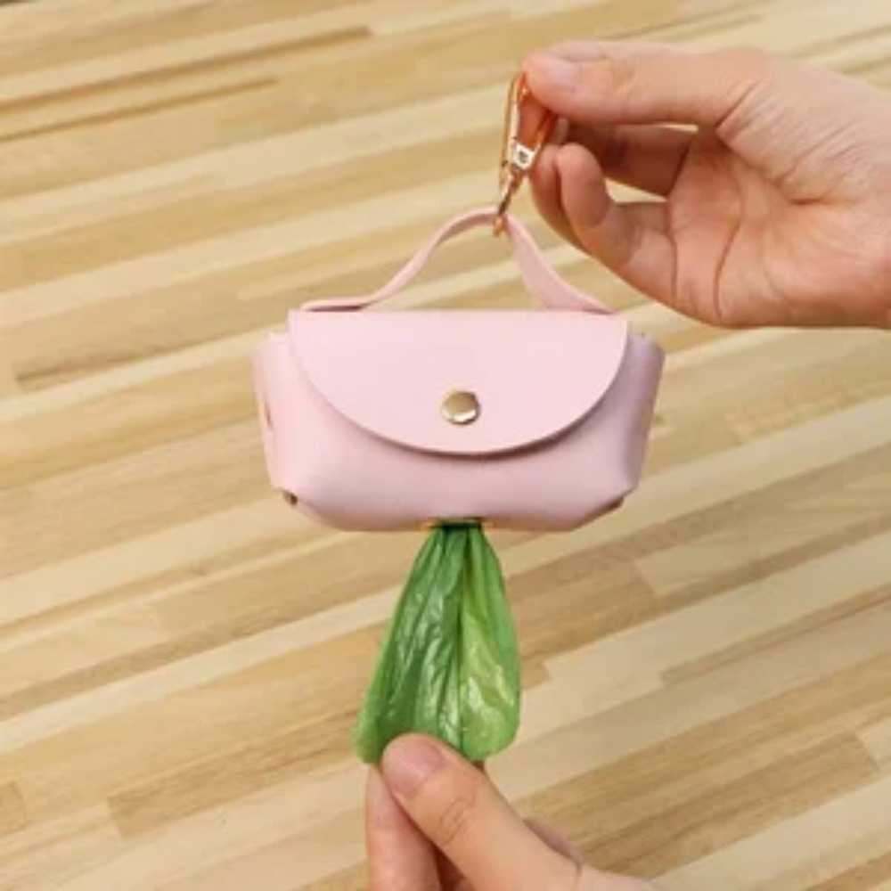 Elegant Leather Dog Poop Bag C - Leather Strap Quick Release avis et prix