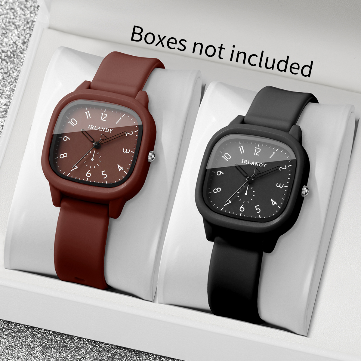 2PCS Fashion Square Arabic Dia - Silicone Band Women avis et prix