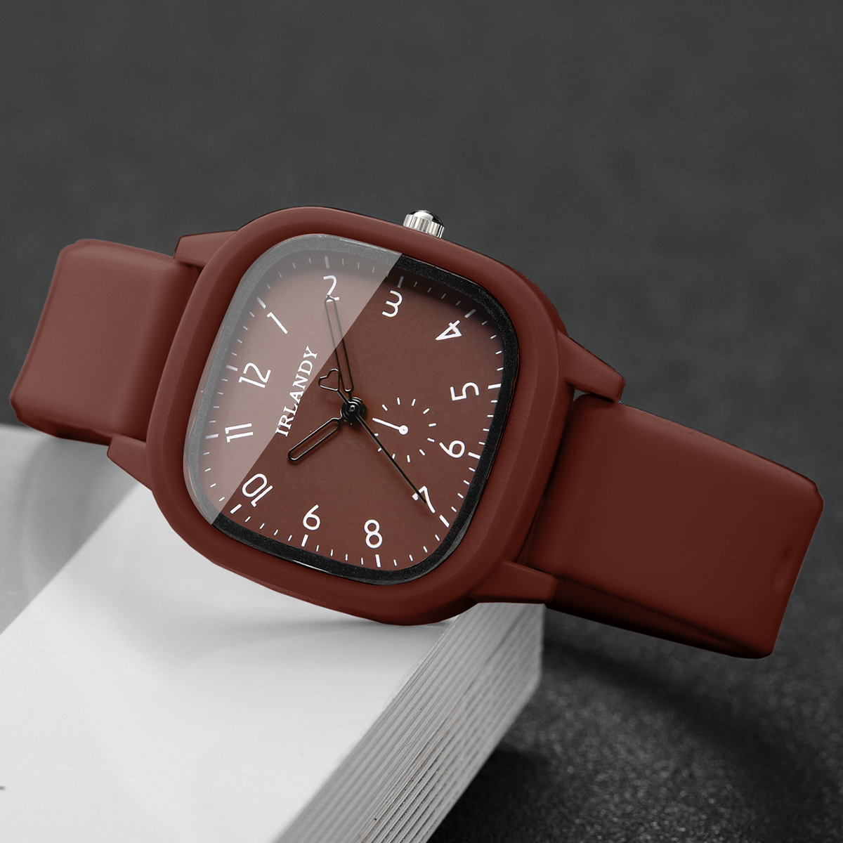 2PCS Fashion Square Arabic Dia - Silicone Band Women avis et prix