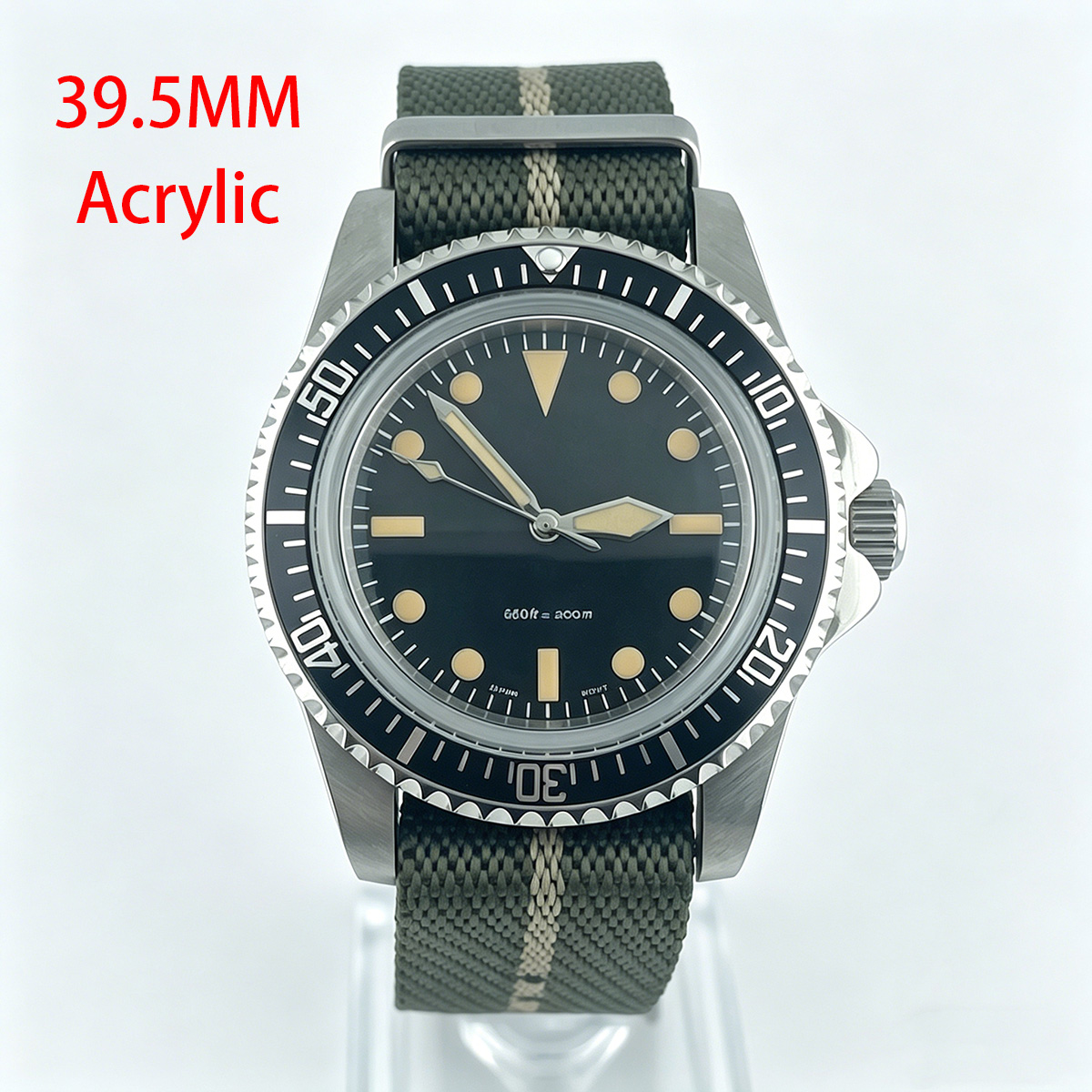 39.5mm Diver Retro watch acryl - Tropic Strap Vintage avis et prix