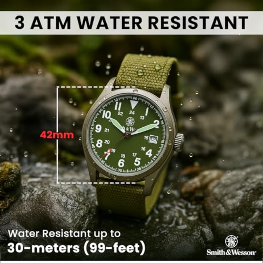 Men's Military Watch, 3 Interc - Canvas Strap Watch avis et prix