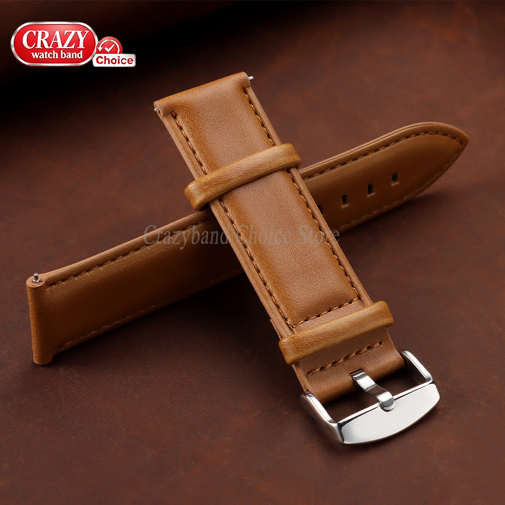 Oil Wax Cowhide Watch Band 18m - Leather Strap Quick Release avis et prix