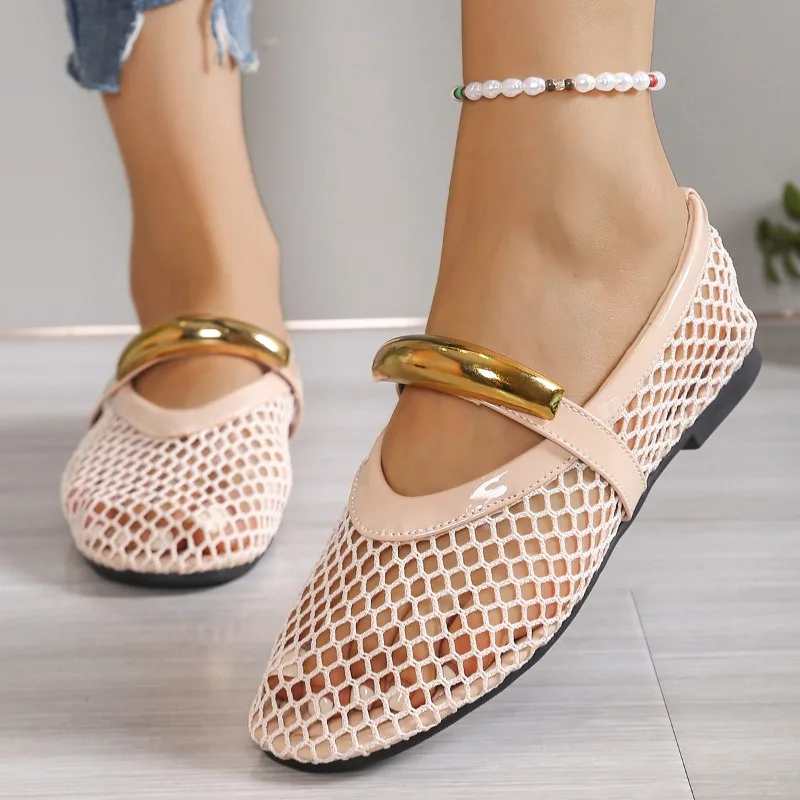 Women's Breathable Summer Roun - Mesh Strap Metal avis et prix