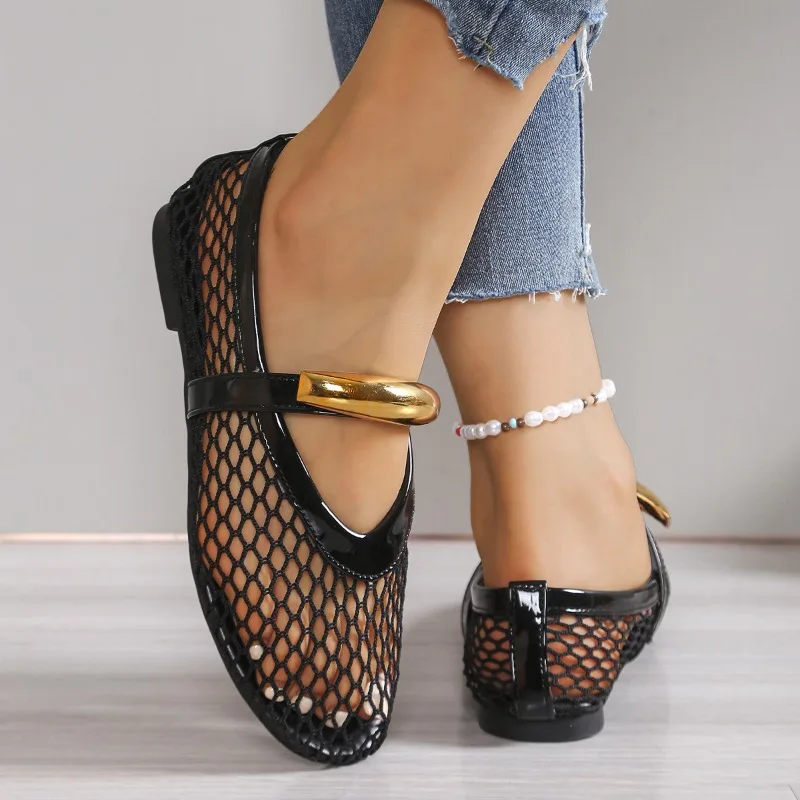 Women's Breathable Summer Roun - Mesh Strap Metal avis et prix