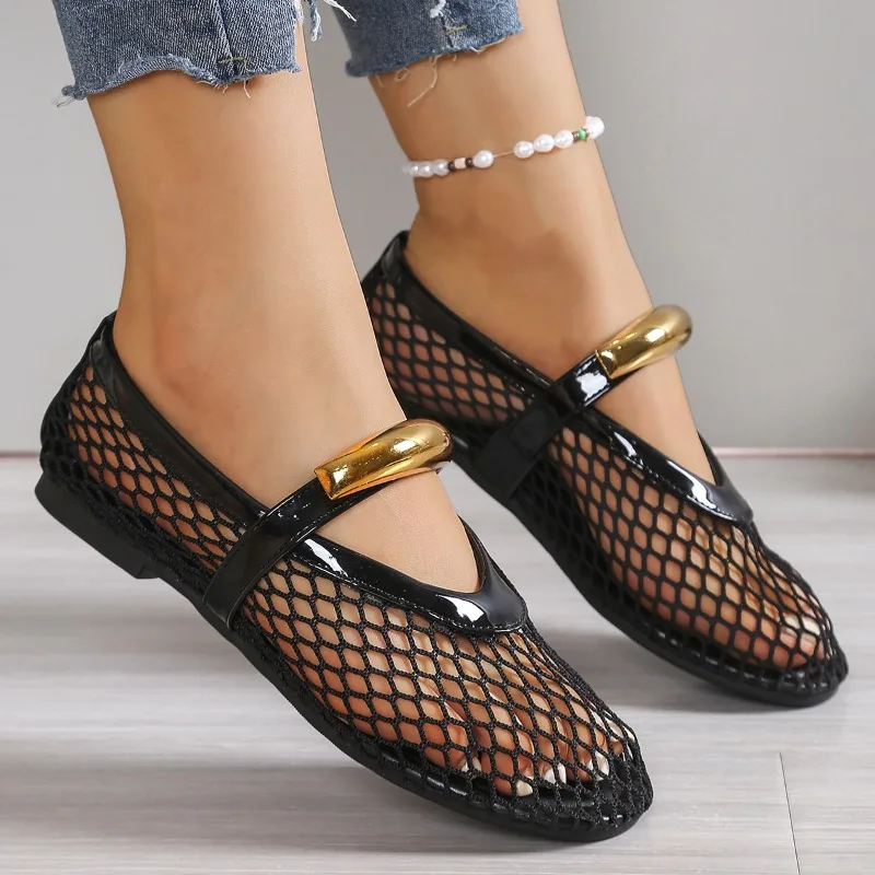 Women's Breathable Summer Roun - Mesh Strap Metal avis et prix