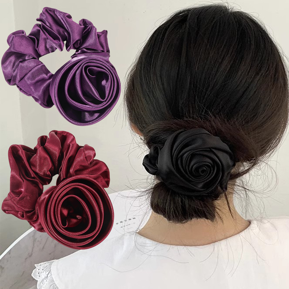 Korean Women Rose Elastic Hair - Silicone Band Women avis et prix