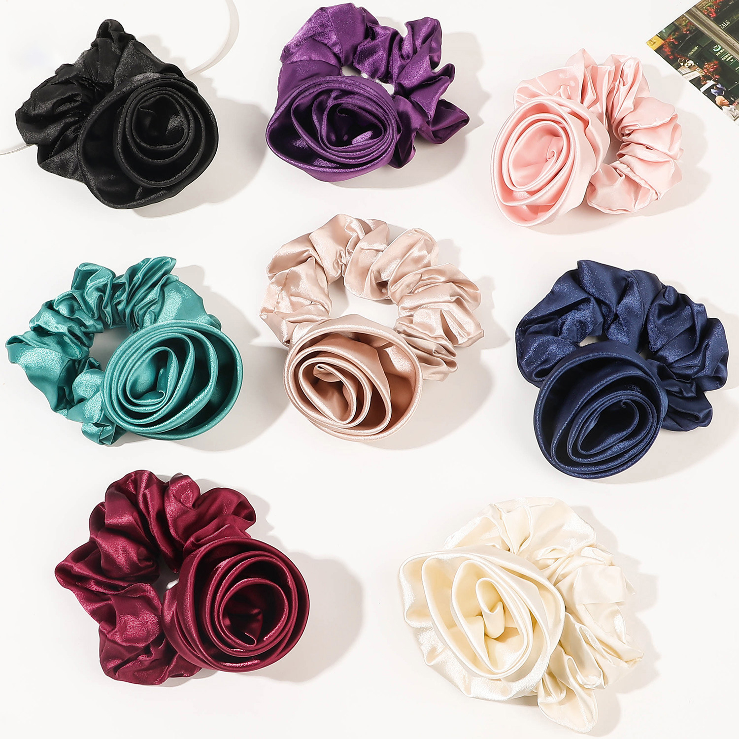 Korean Women Rose Elastic Hair - Silicone Band Women avis et prix