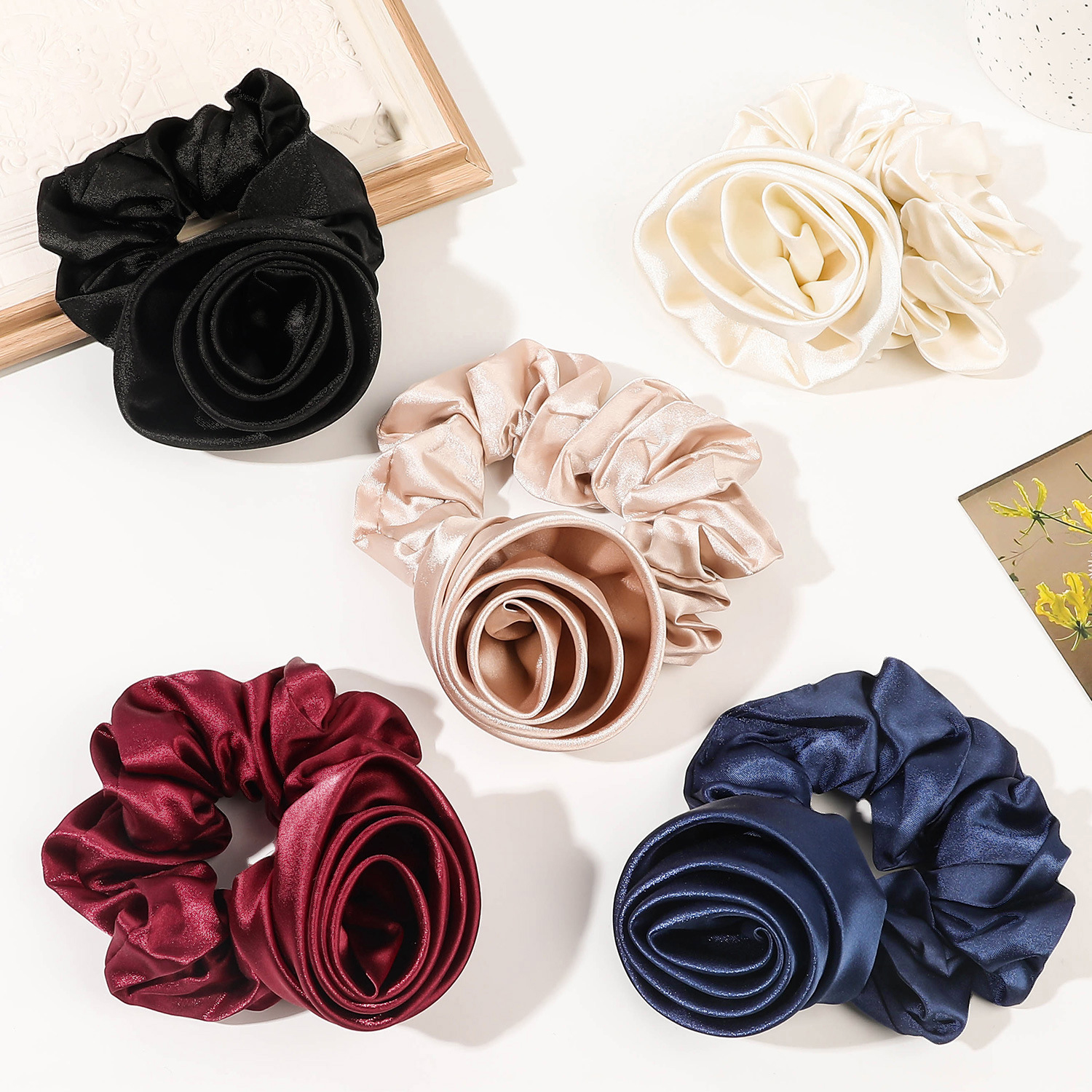 Korean Women Rose Elastic Hair - Silicone Band Women avis et prix