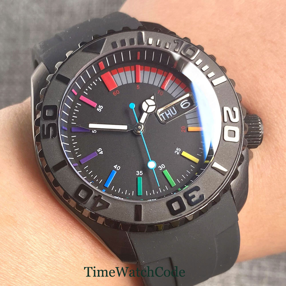 Tandorio 41mm 20ATM Diver Auto - Rubber Strap Diver avis et prix